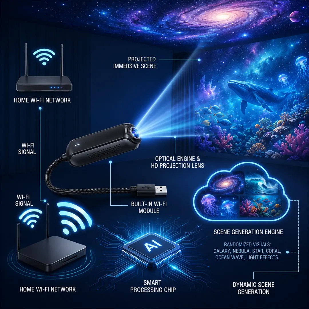 Comauo® 2026 Night Light Projector
