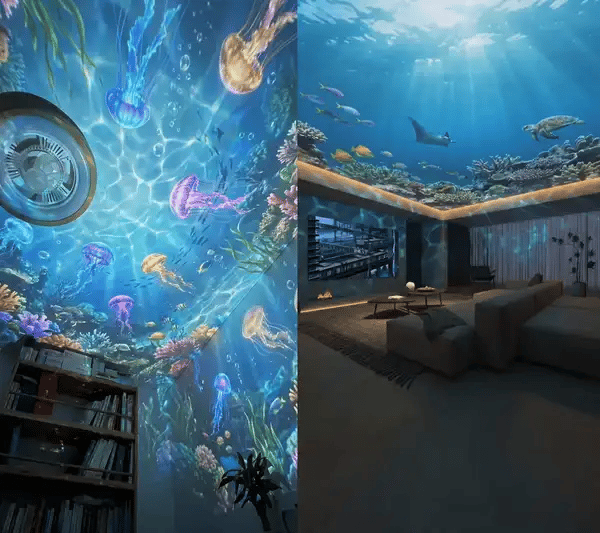 Ocean projection room experience